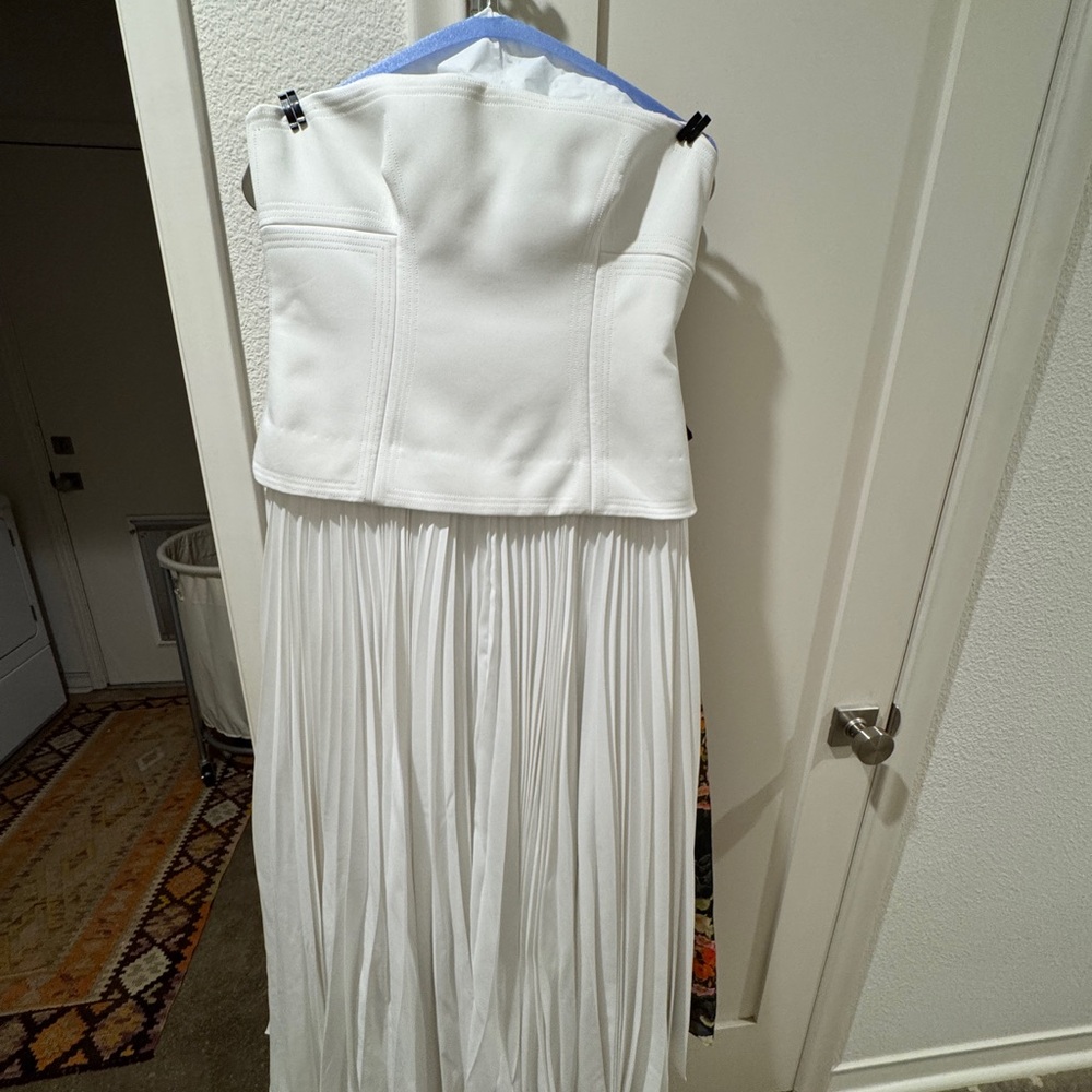 Acler White Strapless Dress